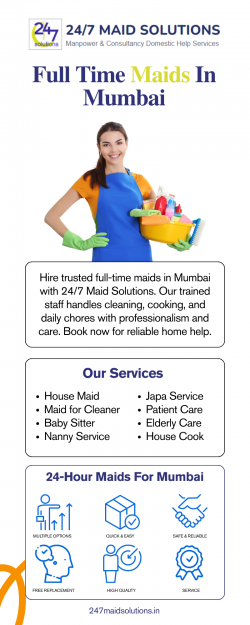 Full Time Maids In Mumbai – 24/7 Maid Solutions