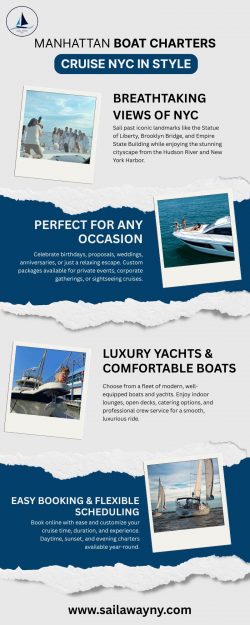 Manhattan boat charters cruise nyc in style