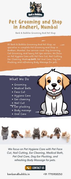 Pet Grooming and Shop in Andheri, Mumbai – Bark & Bubbles