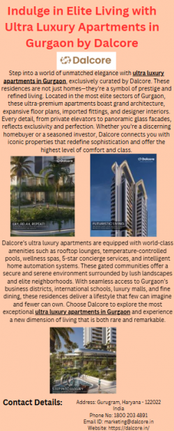 Ultra Luxury Apartments in Gurgaon by Dalcore