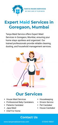 Expert Maid Services in Goregaon, Mumbai – Tanya Maid Service