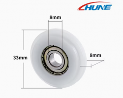 Y Groove Plastic Bearing Pulley