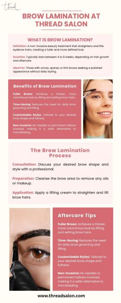 Brow Lamination at Thread Salon