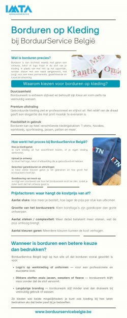 Borduren Op Kleding Bij Borduurservice Belgie