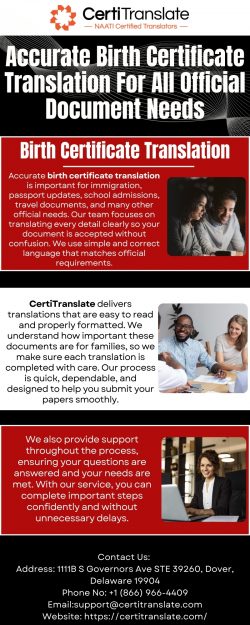 Accurate Birth Certificate Translation For All Official Document Needs