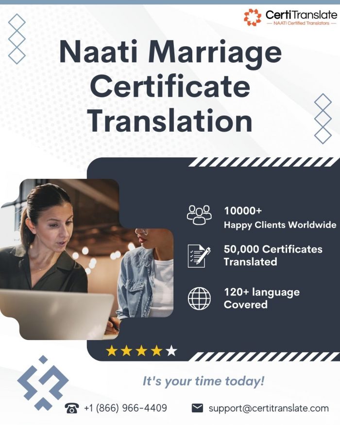 Accurate NAATI Marriage Certificate Translation For All Immigration Applications