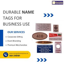 Durable Name Tags for Business Use