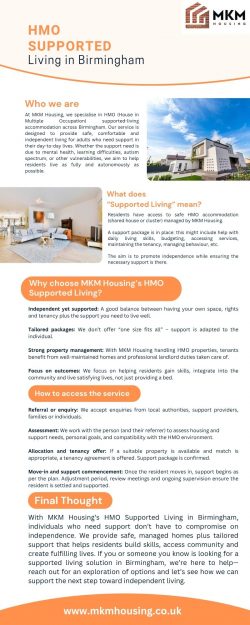 HMO Supported Living in Birmingham