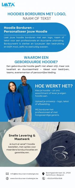 Hoodies Borduren Met Logo , Naam of Tekst
