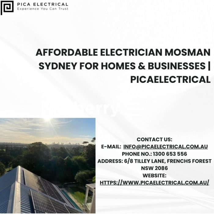 Affordable Electrician Mosman Sydney for Homes & Businesses | Picaelectrical