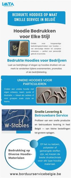 Bedrukte Hooedies Op Maat Snelle Service in Belgie