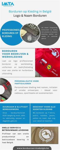 Borduren Op Kleding in Belgie Logo & Naam Borduren