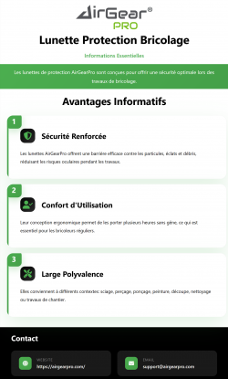 Lunette Protection Bricolage: Informations Essentielles
