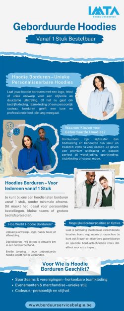Geborduurde Hoodie Vanaf 1 Stuk Bestelbaar