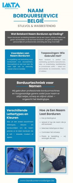 Naam Borduurservice Belgie Stijlvol & Wasbestendig