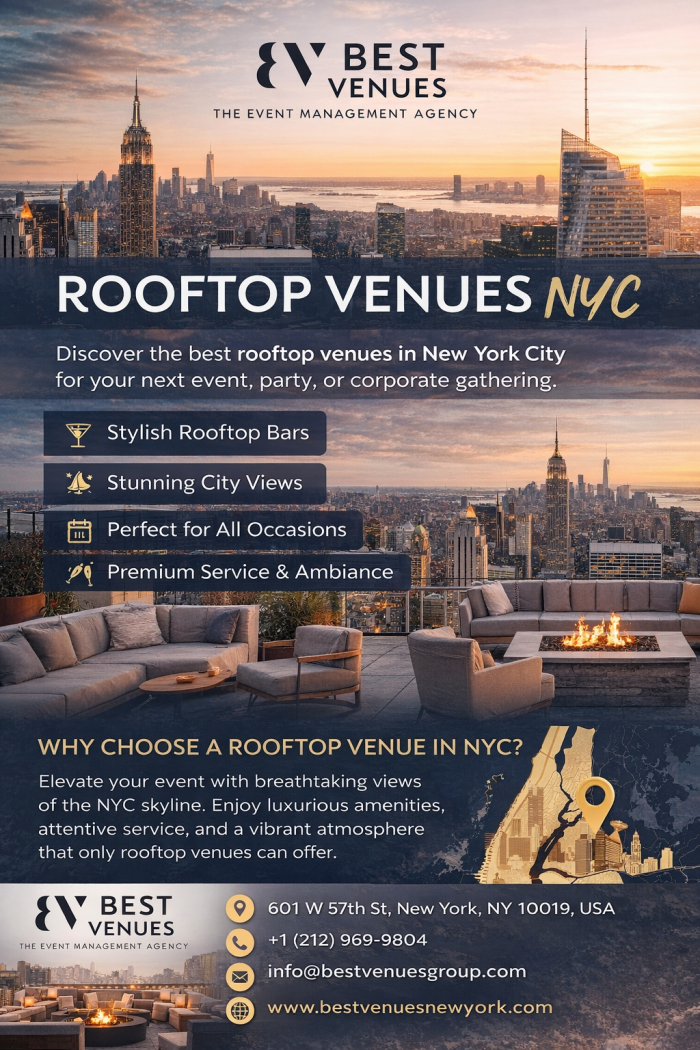 Rooftop Venues NYC for Stunning Events and Skyline Views