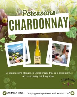 Enjoy Petersons Chardonnay With Fresh Elegant Balance