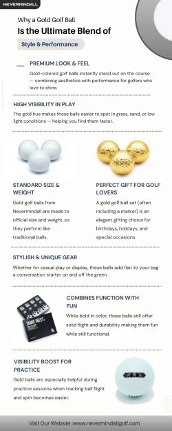 Gold golf ball