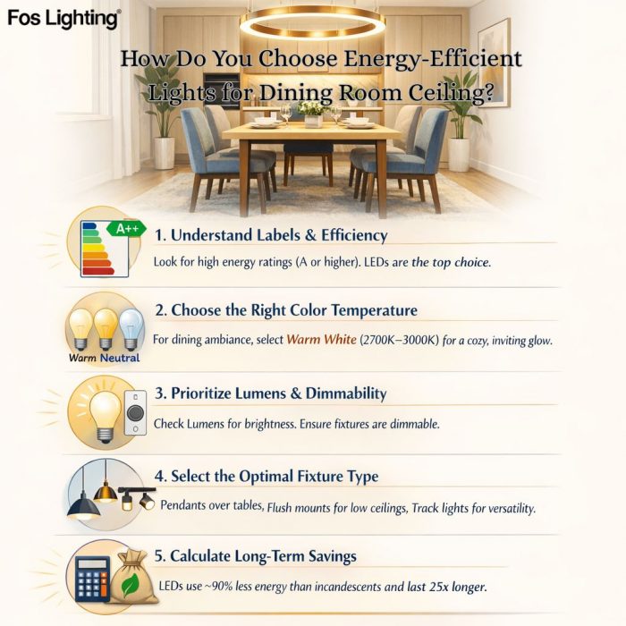 How Do You Choose Energy-Efficient Lights for Dining Room Ceiling?