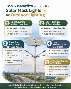 Top Benefits of Solar Mast Lights for Outdoor Lighting