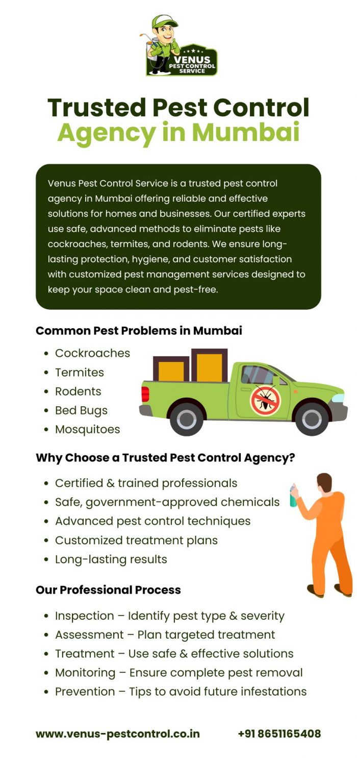 Trusted Pest Control Agency in Mumbai – Venus Pest Control