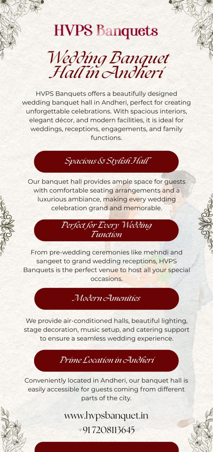 Wedding Banquet Hall in Andheri – HVPS Banquets