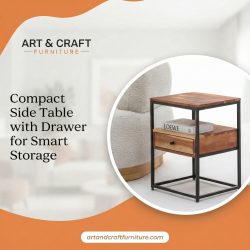 Compact Side Table with Drawer for Smart Storage