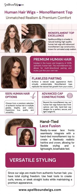 Human Hair Wigs – Monofilament Top