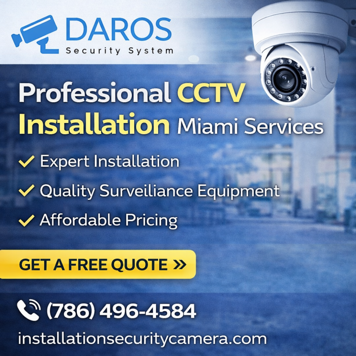 Professional CCTV Installation Miami Services