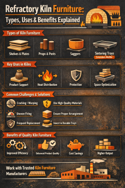 Refractory Kiln Furniture Types & Uses Infographic