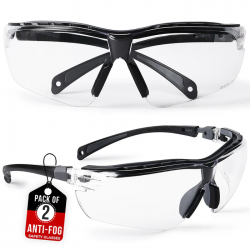 Premium ANSI Z87.1 Safety Glasses – UV400 Protection (Pack of 2)