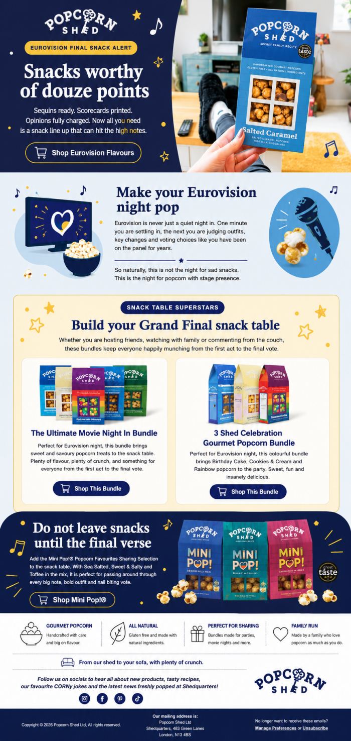 Popcorn Snacks for Kids with Sweet & Crunchy Flavours