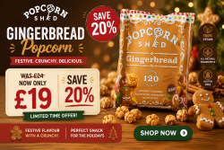 Festive Gingerbread Popcorn Snack Packs | Only £19 Limited Offer
