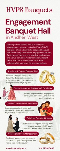Engagement Banquet Hall in Andheri West – HVPS Banquets