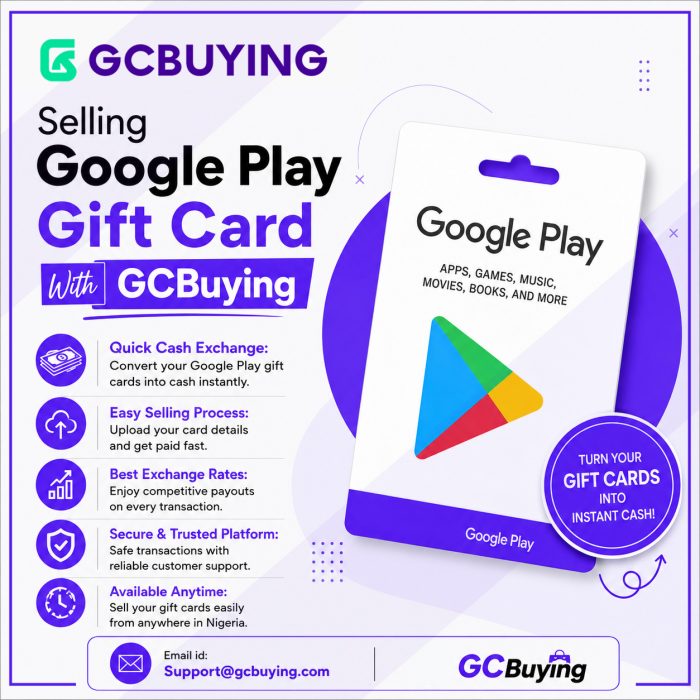 Selling Google Play Gift Card With GCBuying
