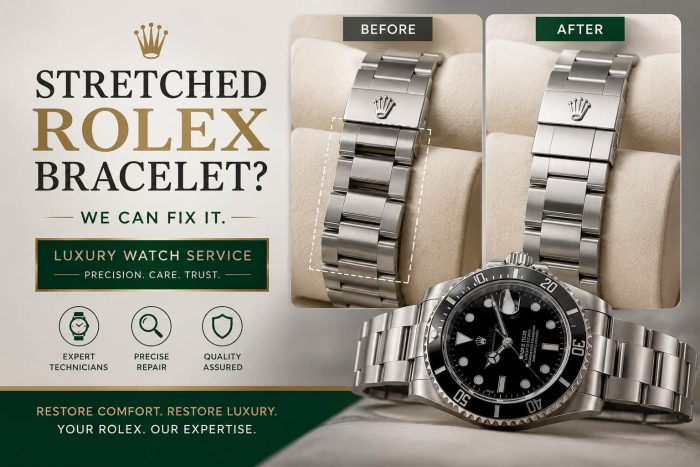 Stretched Rolex Bracelet Repair by Luxury Watch Service