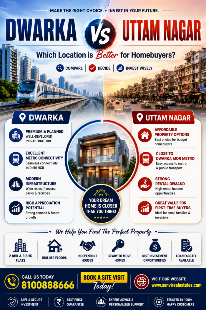 Dwarka vs Uttam Nagar: Which Location is Better for Homebuyers?