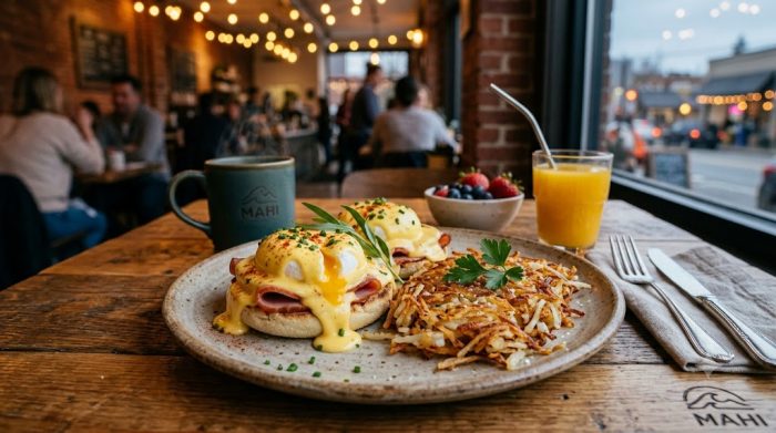 Eggs Benedict with Hash Browns – MAHI