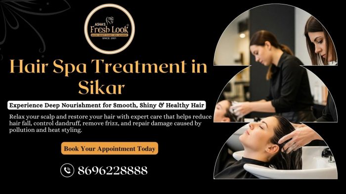 Hair Spa Benefits from the Best Hair Salon in Sikar