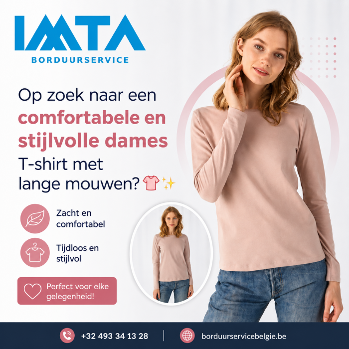 Op zoek een comfortable en stijlvolle dames T-shirt met lange mouwen