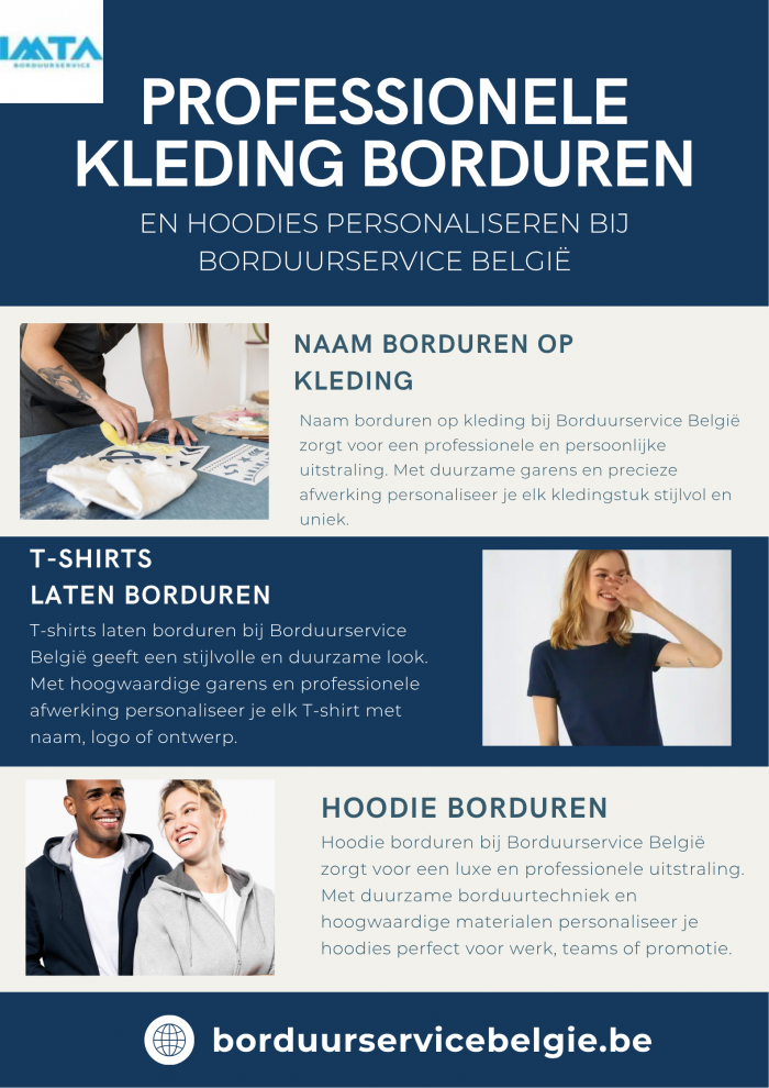 Professionele Kleding Borduren en Hoodies Personaliseren bij Borduurservice België