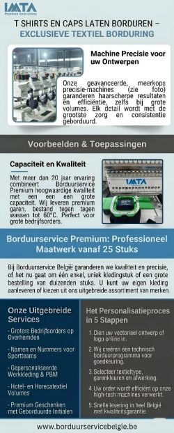 T-shirts en caps laten borduren exclusive textile borduring