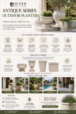 Antique Outdoor Planters | Ancient-Inspired GFRC Planters – River Art Stone