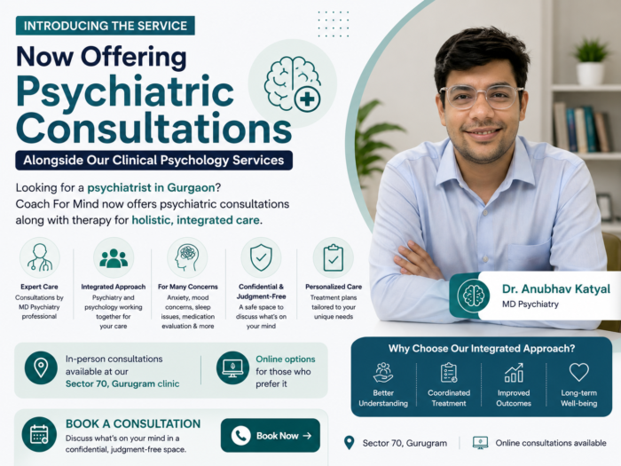 🧠 Introducing Psychiatric Consultations at Coach For Mind