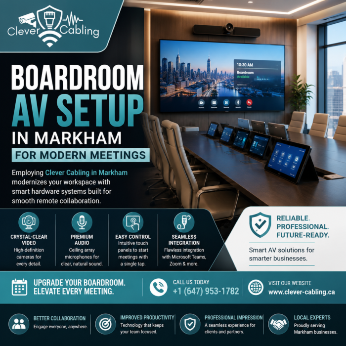 Boardroom AV Setup in Markham for Modern Meetings