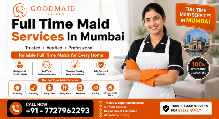 Best Full Time Maid Services in Mumbai | Background Checked