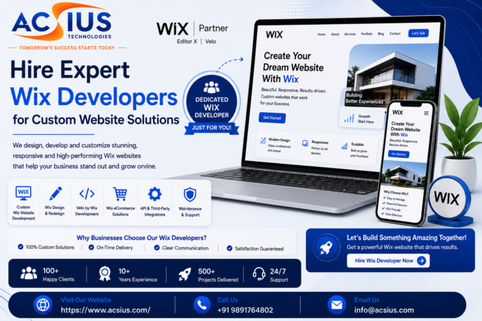 Hire Dedicated Wix Developers for Custom Website Design