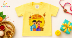 Personalized Rakhi T-Shirt for Kids | Custom Brother Sister Raksha Bandhan T-Shirt | Babywish