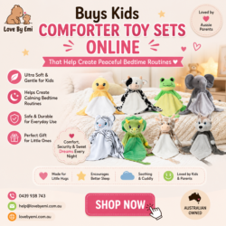 Buys Kids Comforter Toy Sets Online That Help Create Peaceful Bedtime Routines