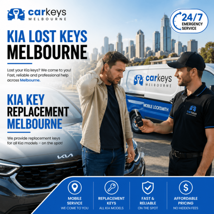 Spare Kia Car Locksmith Melbourne For Fast Key Assistance
